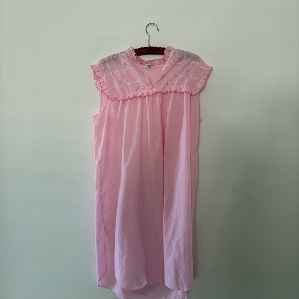 vintage pastel pink nightgown